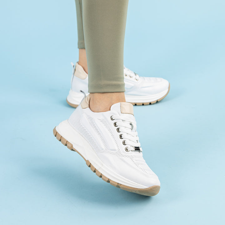 Fringe Kadın Hakiki Deri Beyaz Spor Ayakkabı
