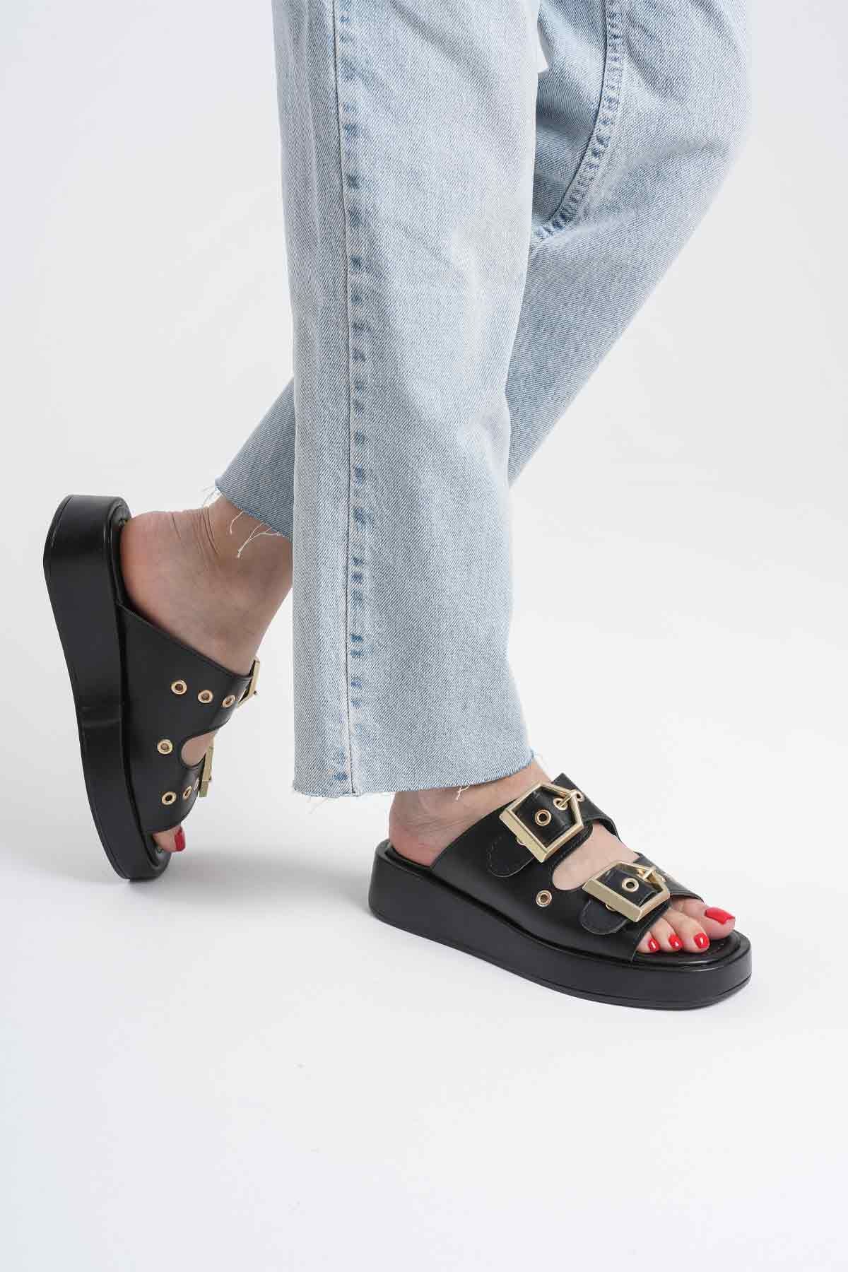 Glos Kadın Siyah Terlik