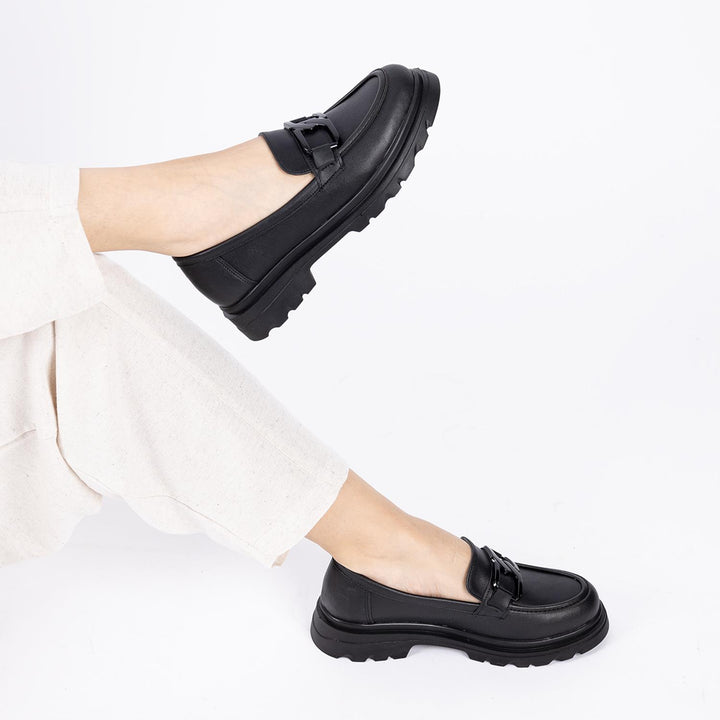 Gohan Kadın Siyah Loafer Ayakkabı