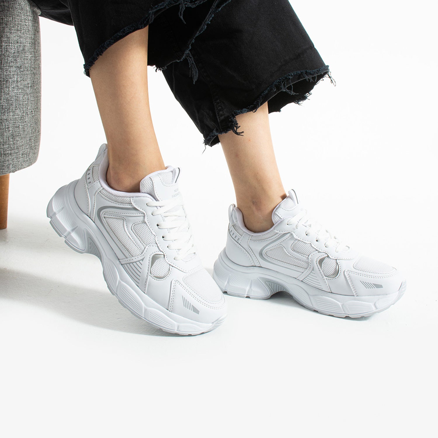 Hagrid Kadın Beyaz Fileli Spor Ayakkabı