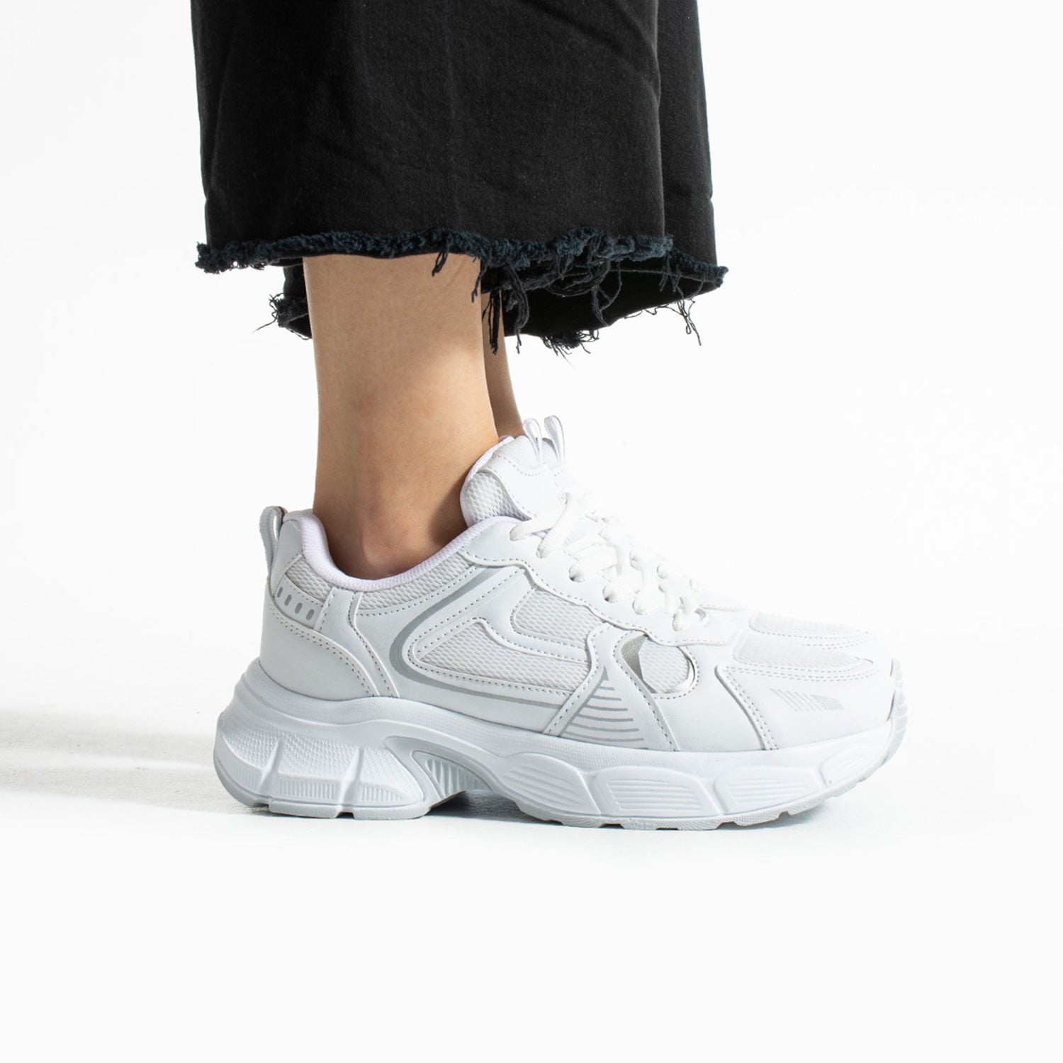 Hagrid Kadın Beyaz Fileli Spor Ayakkabı