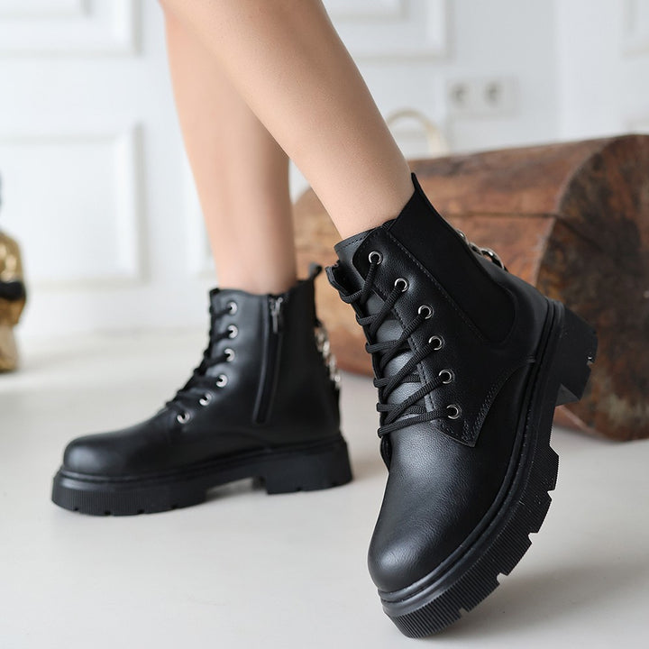 Harte Kadın Siyah Bağcıklı Bot