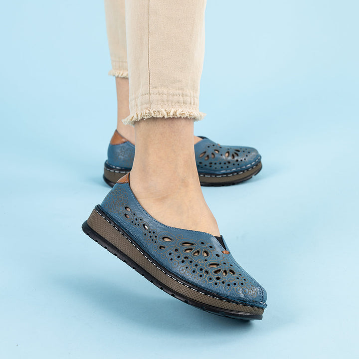 Hoag Kadın Hakiki Deri Kot Mavi Günlük Ayakkabı