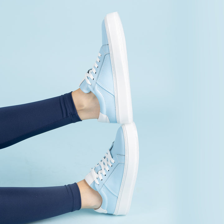 İkone Kadın Hakiki Deri Açık Mavi Spor Ayakkabı