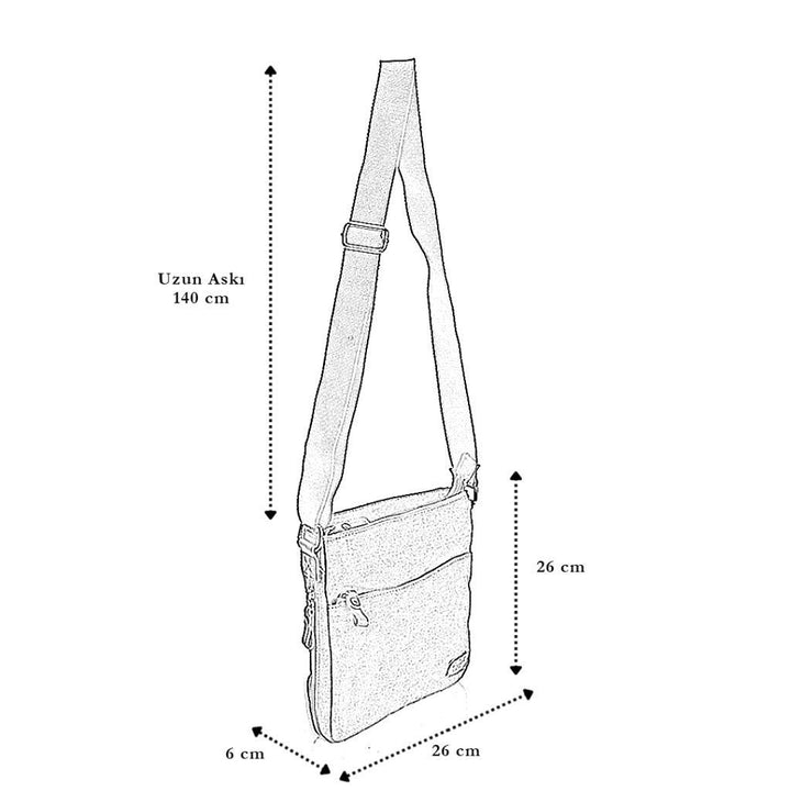 İvano Unisex Çapraz Askılı Kanvas Çanta