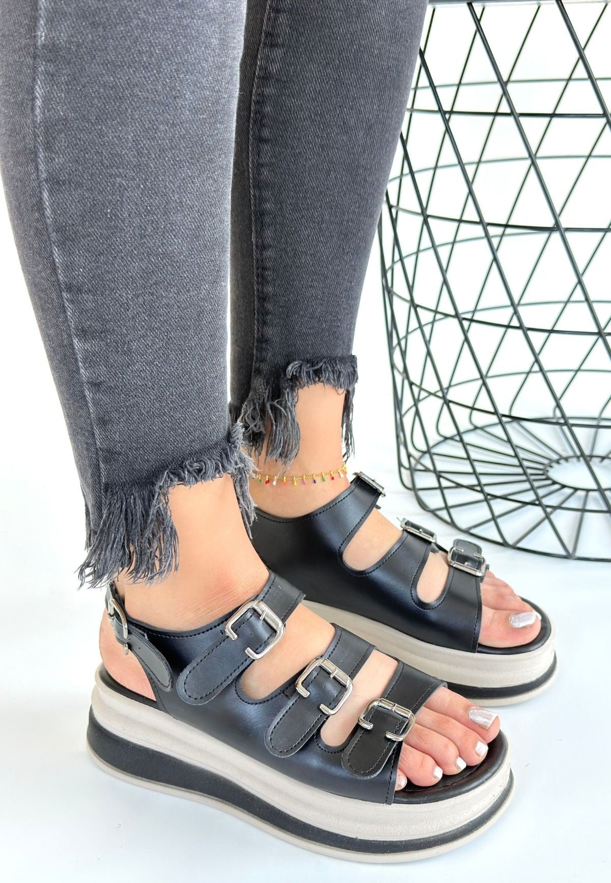 Jatay Kadın Siyah Sandalet