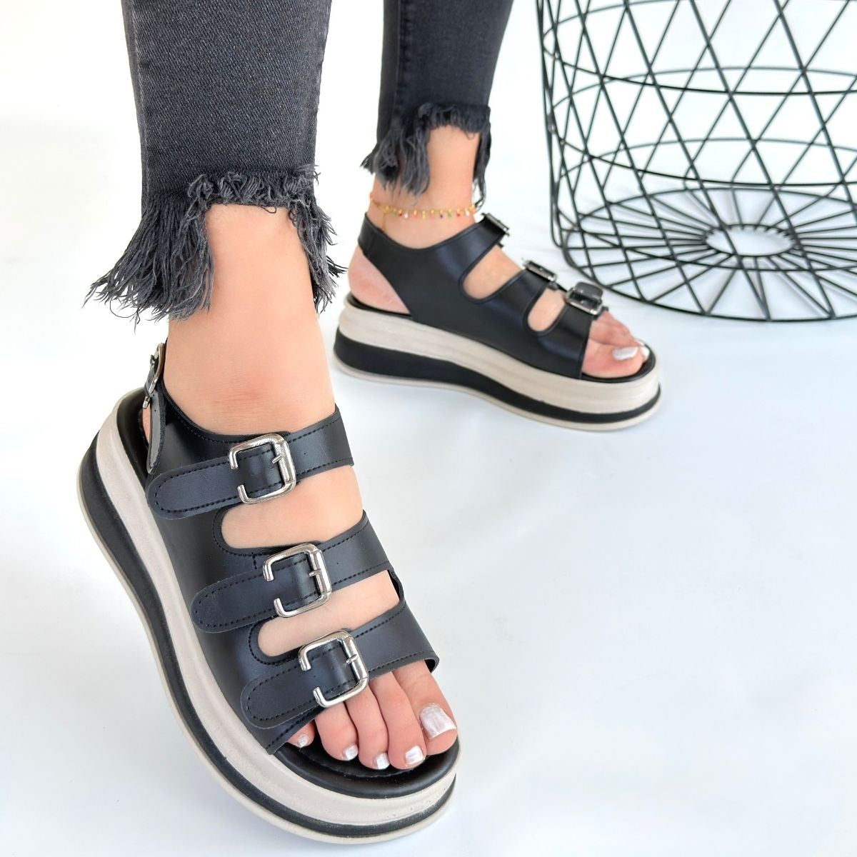 Jatay Kadın Siyah Sandalet