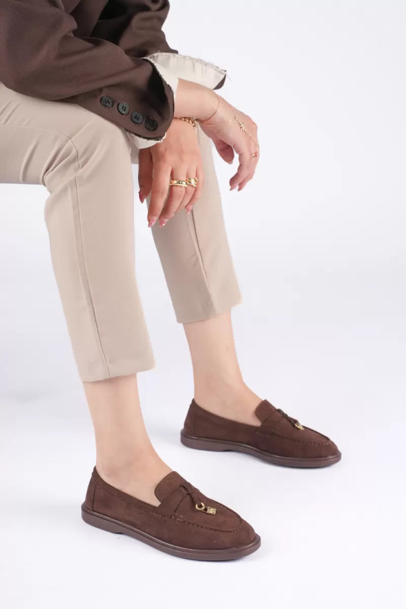 Ardelle Kadın Kahve Süet Loafer Ayakkabı