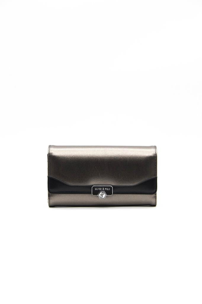 Silver & Polo Platin-Siyah SP979 Kadın Cüzdan & Kartlık