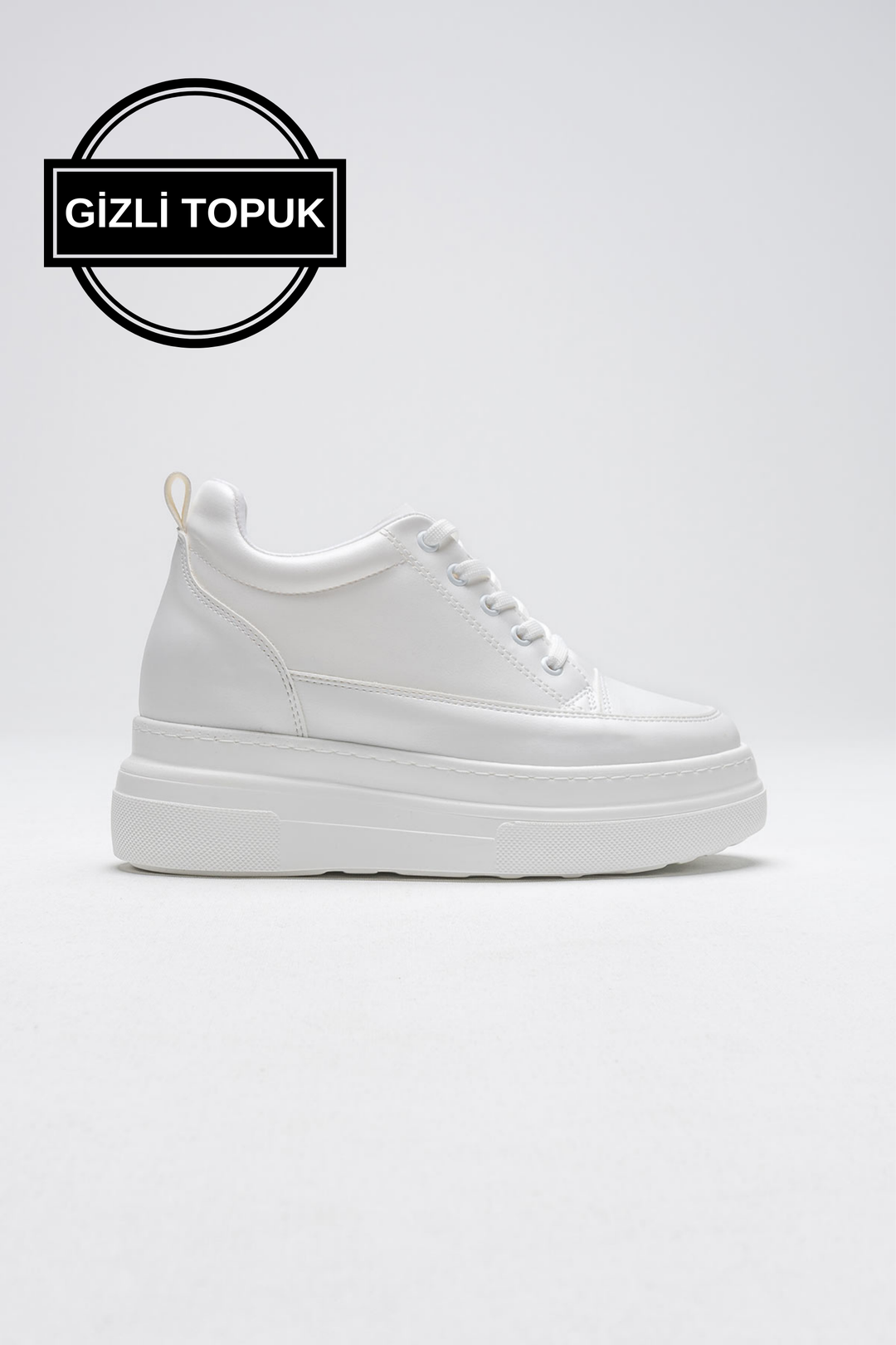 Helnes Kadın Beyaz Gizli Topuk Spor Ayakkabı