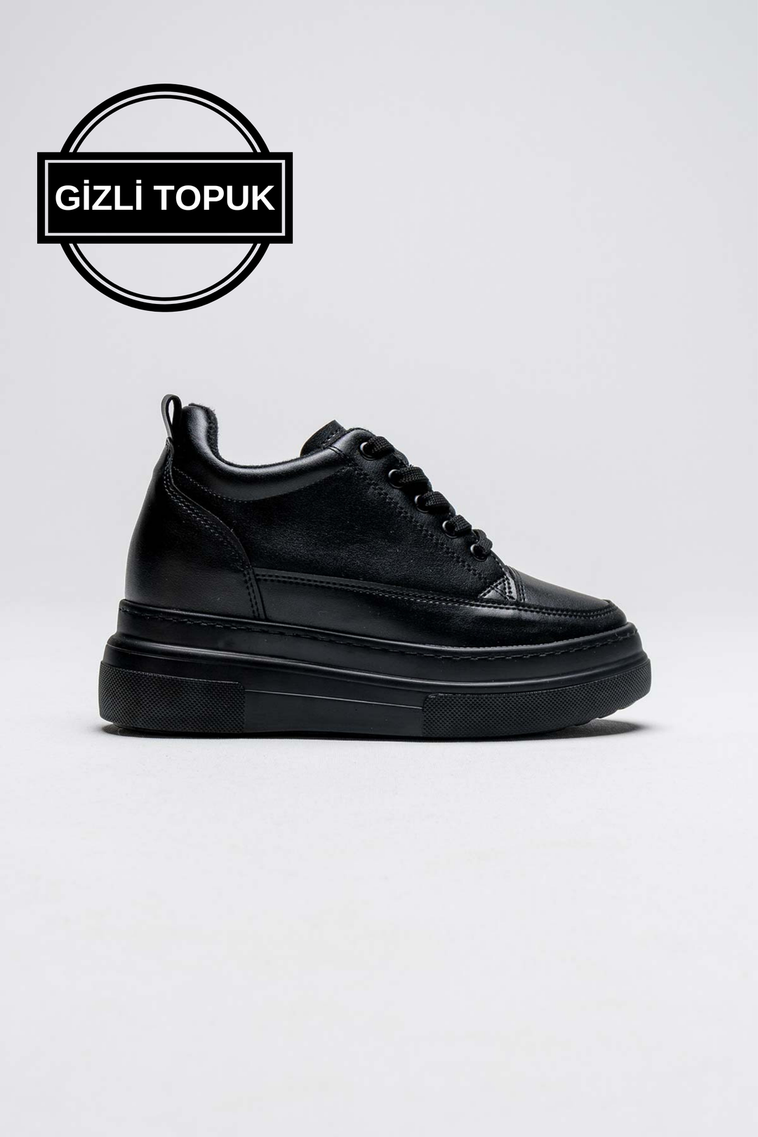 Helnes Kadın Siyah Gizli Topuk Spor Ayakkabı