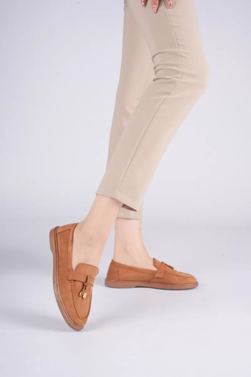 Ardelle Kadın Taba Süet Loafer Ayakkabı