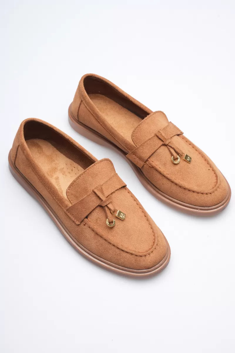 Ardelle Kadın Taba Süet Loafer Ayakkabı