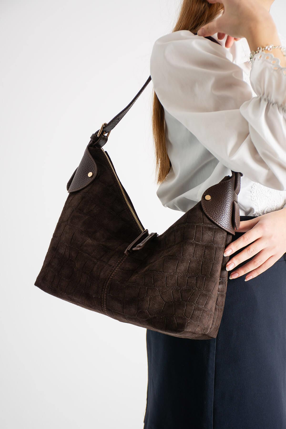 KARMEA Kadın Kroko Desenli Omuz Çantası