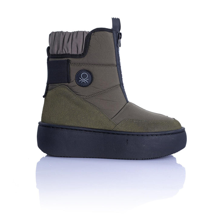 Benetton Tanse Kadın Kalın Taban Paraşüt Kumaş Haki Kar Botu BN-50068