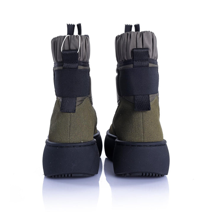 Benetton Tanse Kadın Kalın Taban Paraşüt Kumaş Haki Kar Botu BN-50068