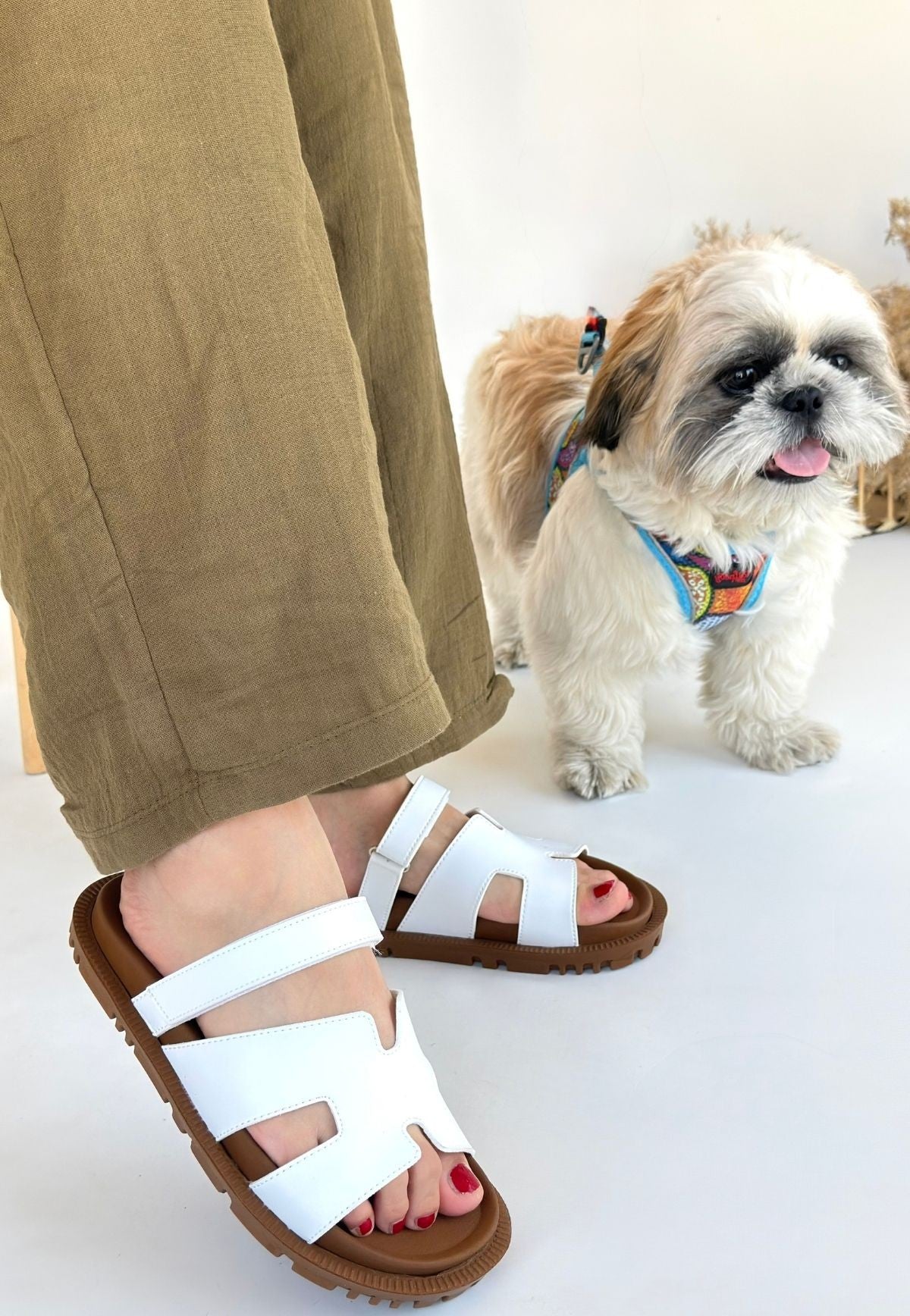 Kooni Kadın Beyaz Terlik