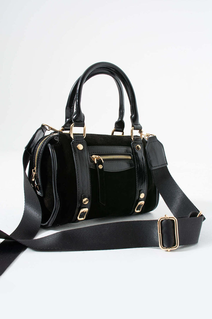 KORALIA Kadın Hakiki Süet Deri El Çantası