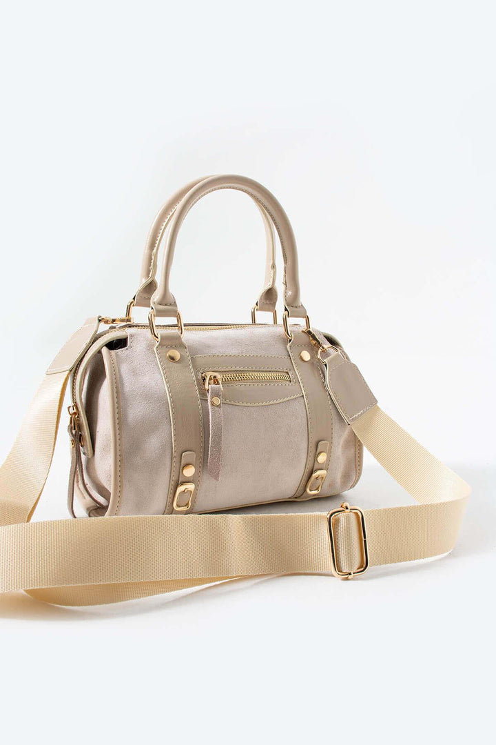 KORALIA Kadın Hakiki Süet Deri El Çantası