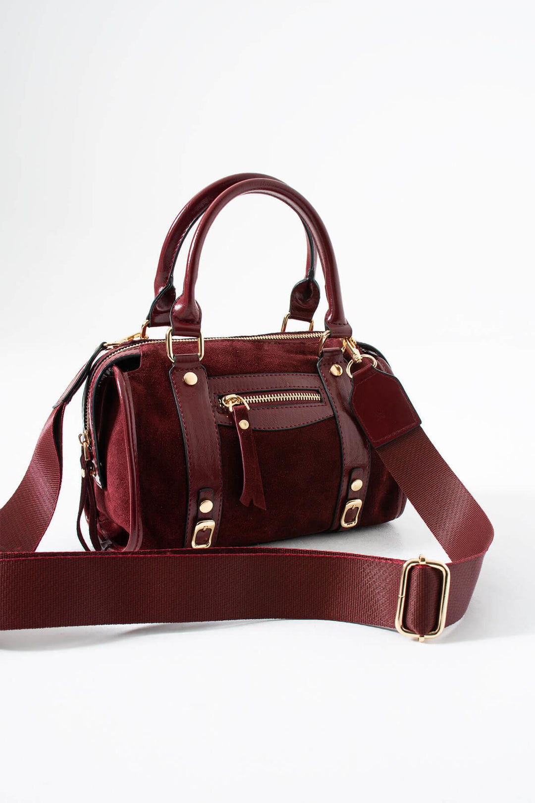 KORALIA Kadın Hakiki Süet Deri El Çantası