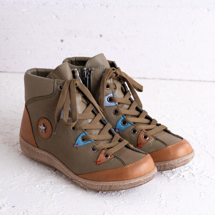 Kuva Hakiki Deri Yeşil Kadın Bot