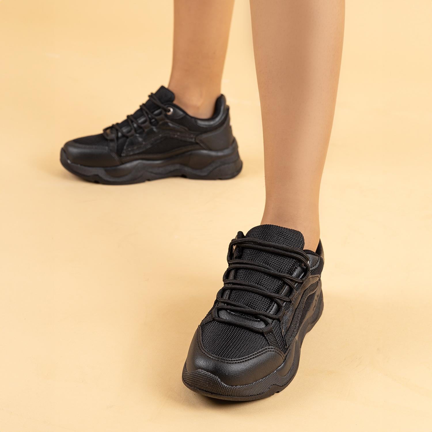 Lasse Kadın Siyah Günlük Spor Ayakkabı