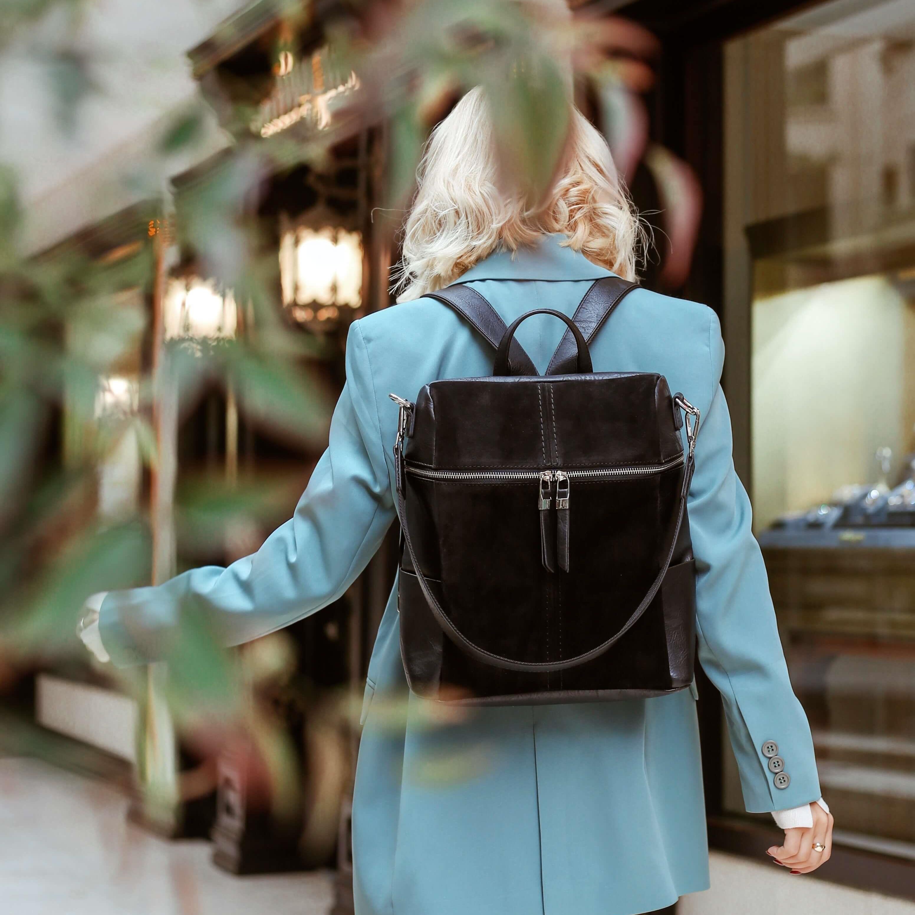 Lılly-S Hakiki Deri Kadın Sırt Çantası Ve Omuz Çantası