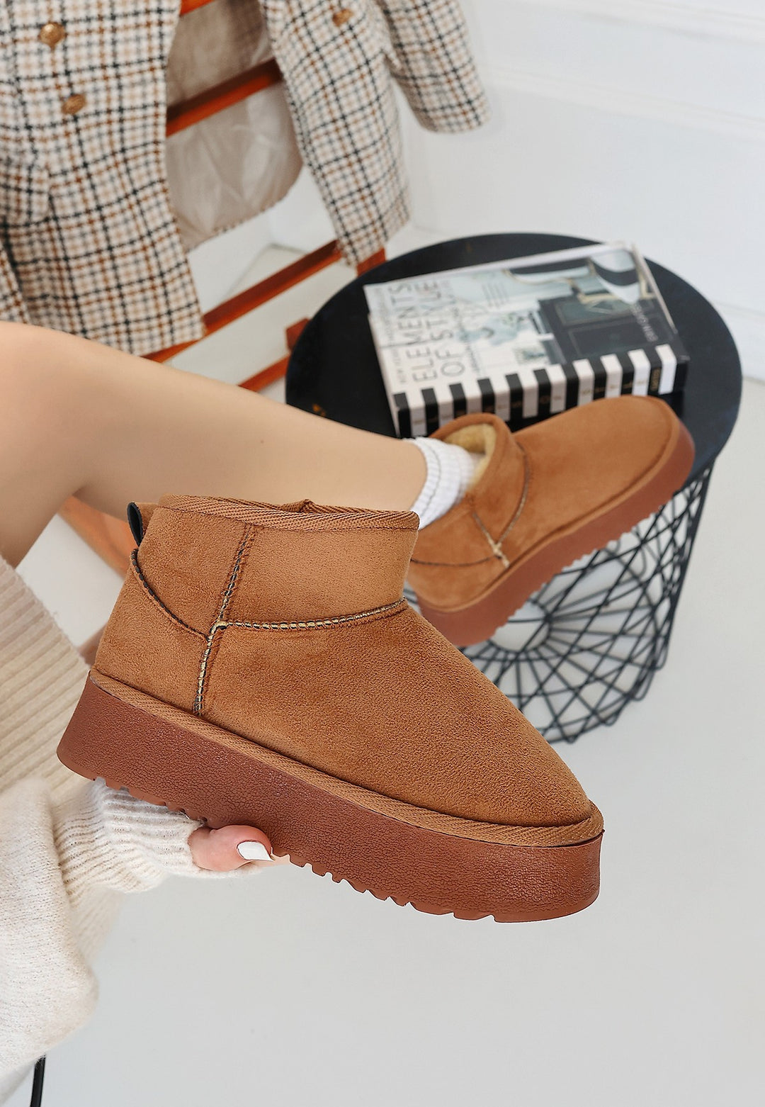 Linne Kadın Taba İçi Kürklü Bot