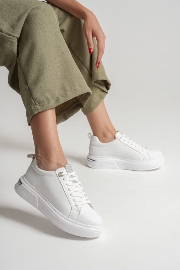 Liza Kadın Şık Günlük Beyaz Sneaker