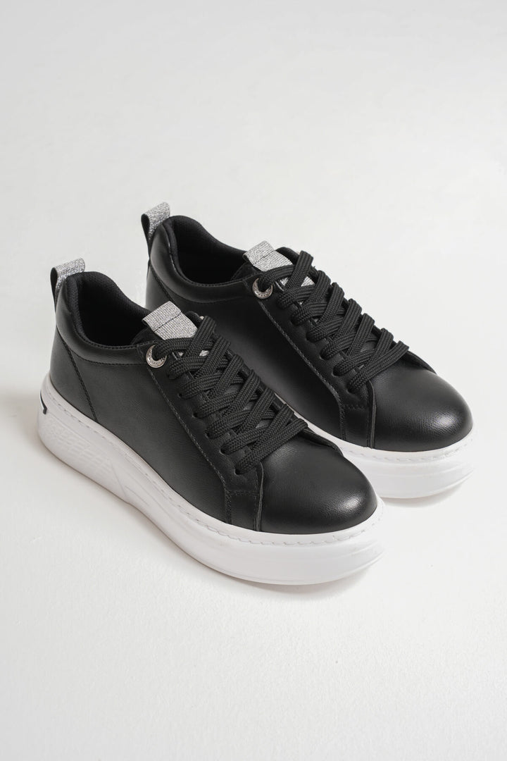 Liza Kadın Şık Günlük Siyah Sneaker