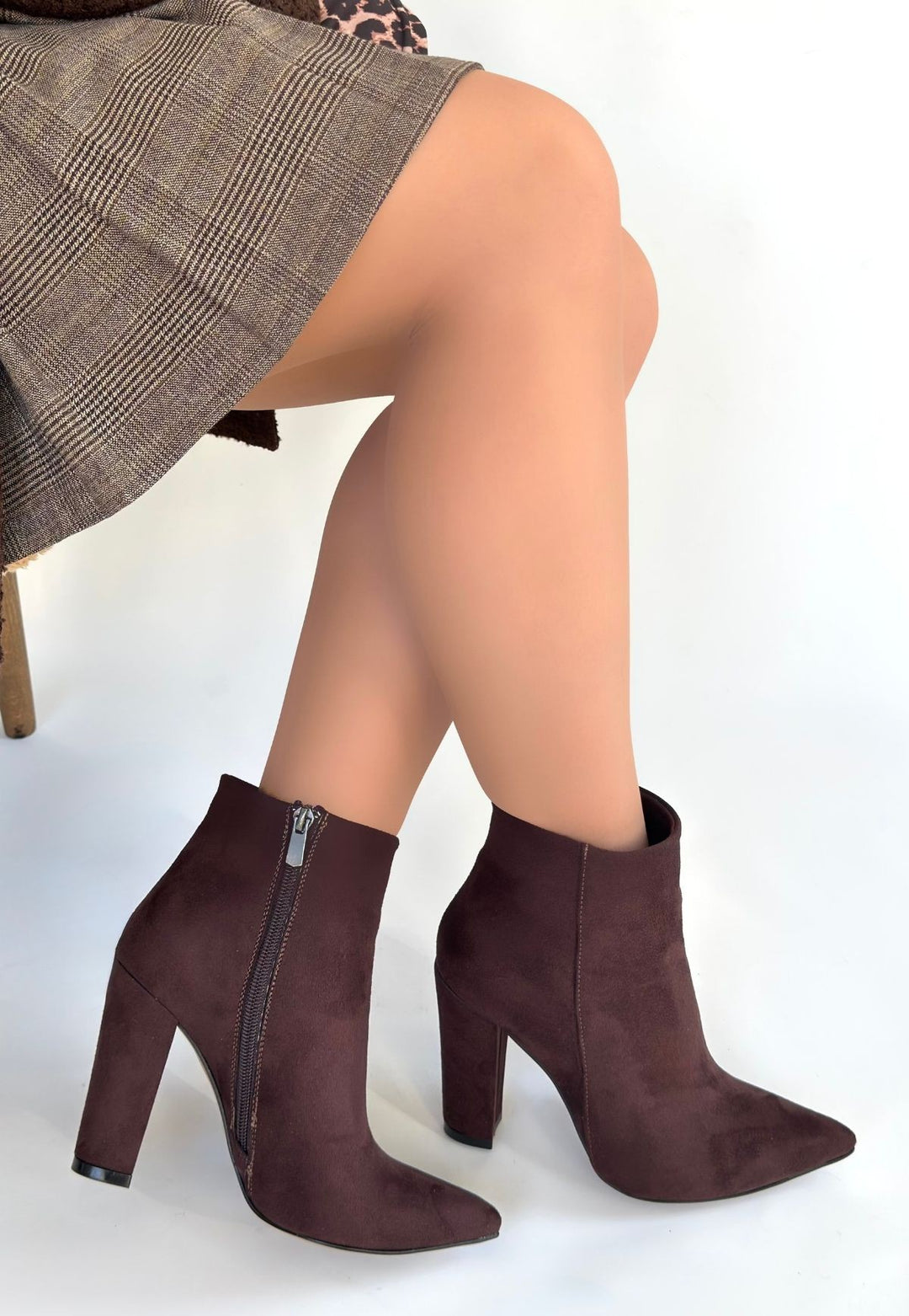 Loora Kadın Acı Kahve Süet Topuklu Bot