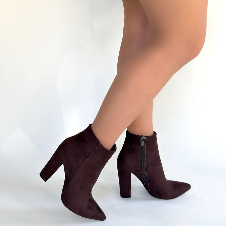 Loora Kadın Acı Kahve Süet Topuklu Bot