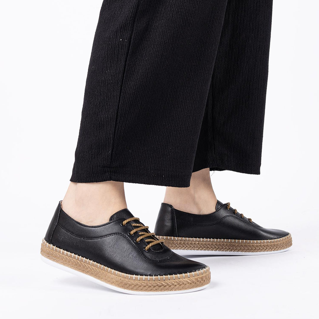 Lotte Kadın Hakiki Deri Siyah Günlük Ayakkabı