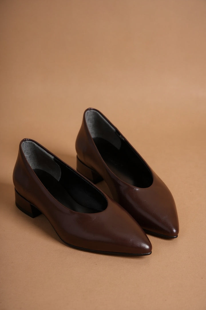 Louise Kadın Acı Kahve Babet Ayakkabı