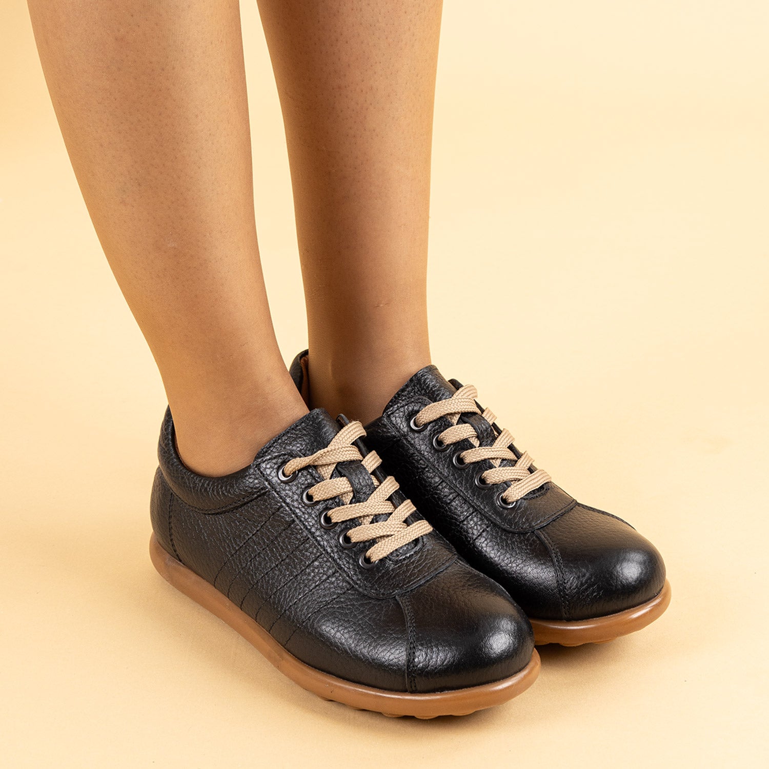 Lovisa Kadın Hakiki Deri Siyah Taba Günlük Ayakkabı