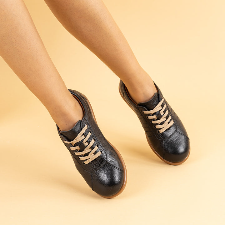 Lovisa Kadın Hakiki Deri Siyah Taba Günlük Ayakkabı