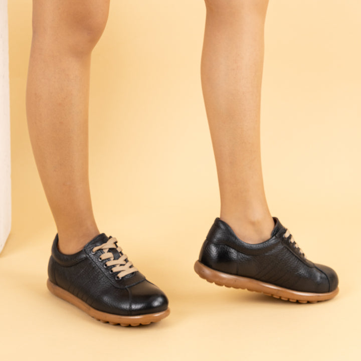 Lovisa Kadın Hakiki Deri Siyah Taba Günlük Ayakkabı