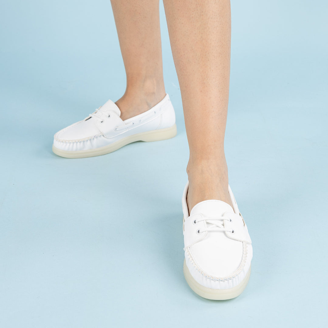Loyd Kadın Beyaz Cilt Loafer Ayakkabı