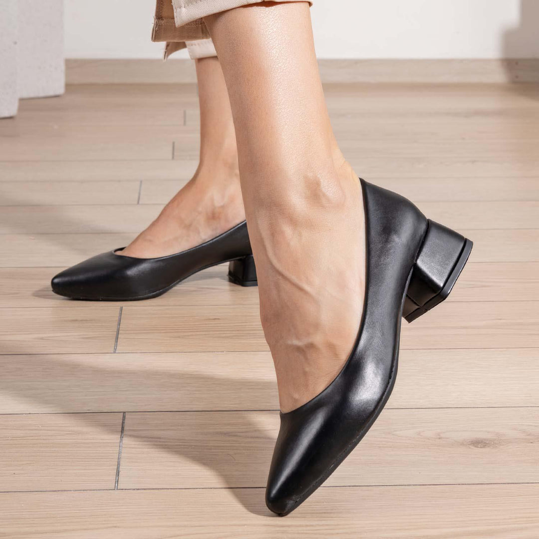 Luana Kadın Kalın Topuk Siyah Ayakkabı