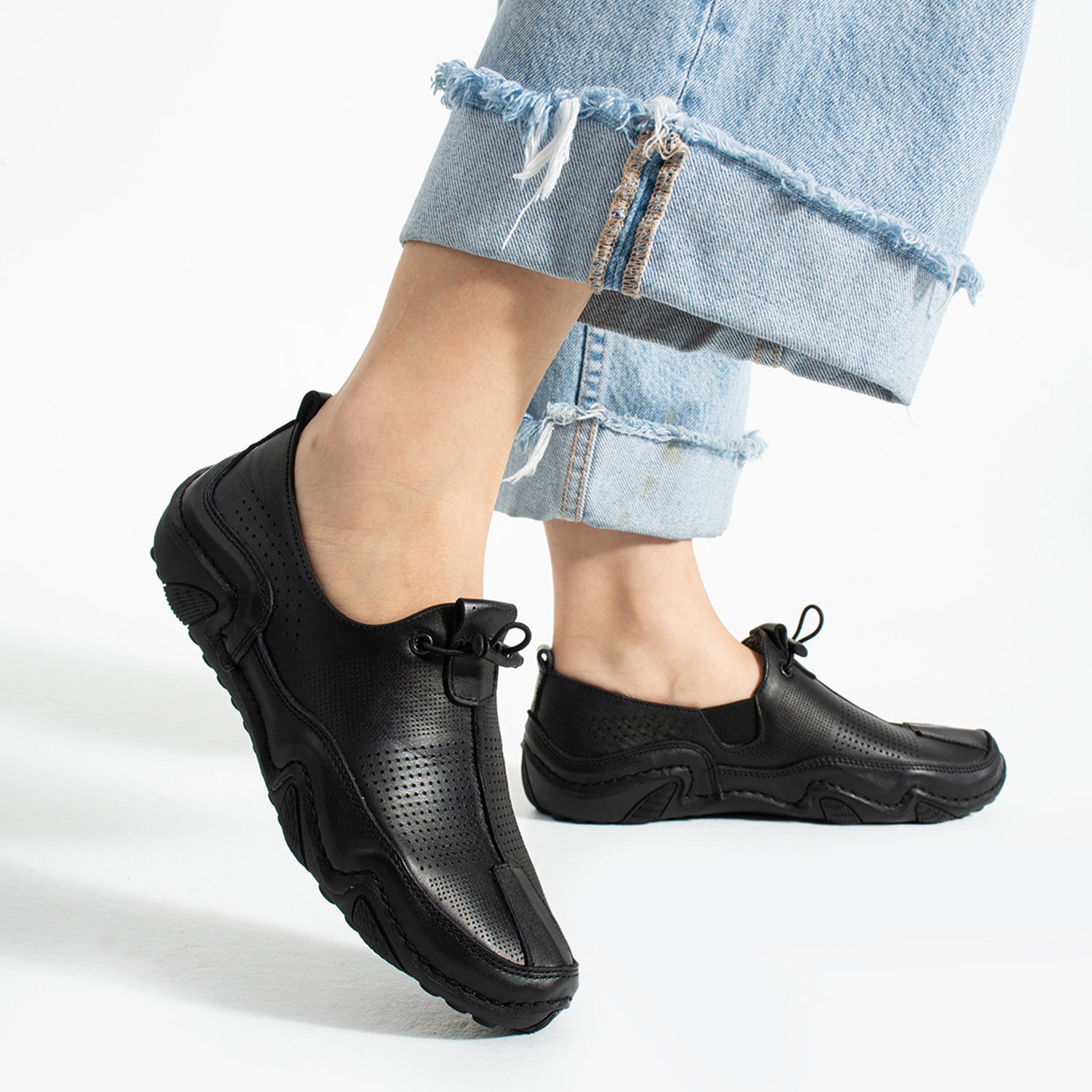 Ludovic Kadın Hakiki Deri Siyah Günlük Ayakkabı