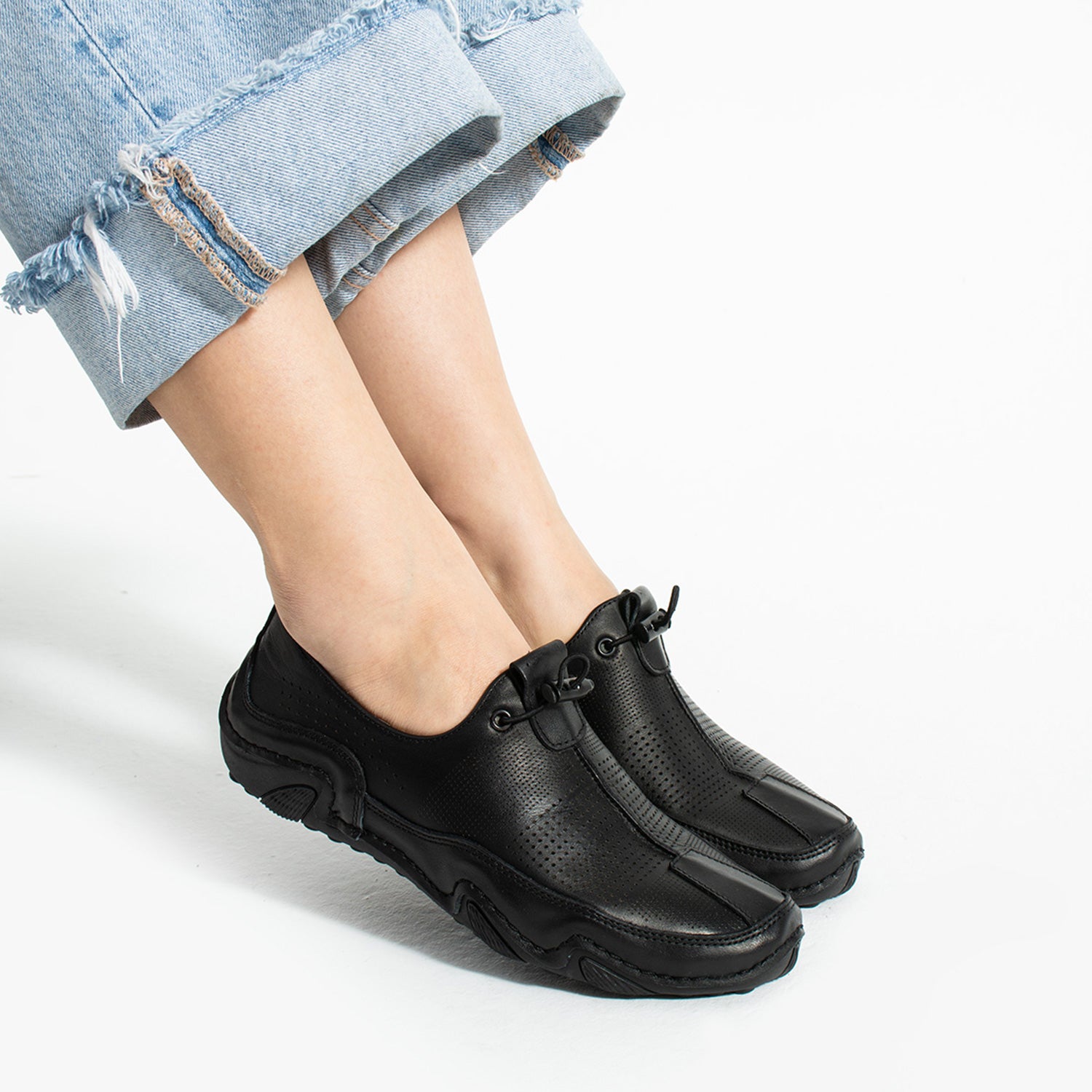 Ludovic Kadın Hakiki Deri Siyah Günlük Ayakkabı