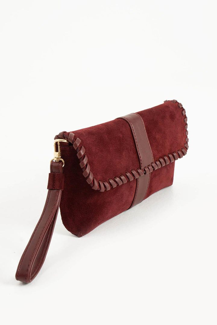 LUNARA Kadın Hakiki Süet Deri Portföy Çantası