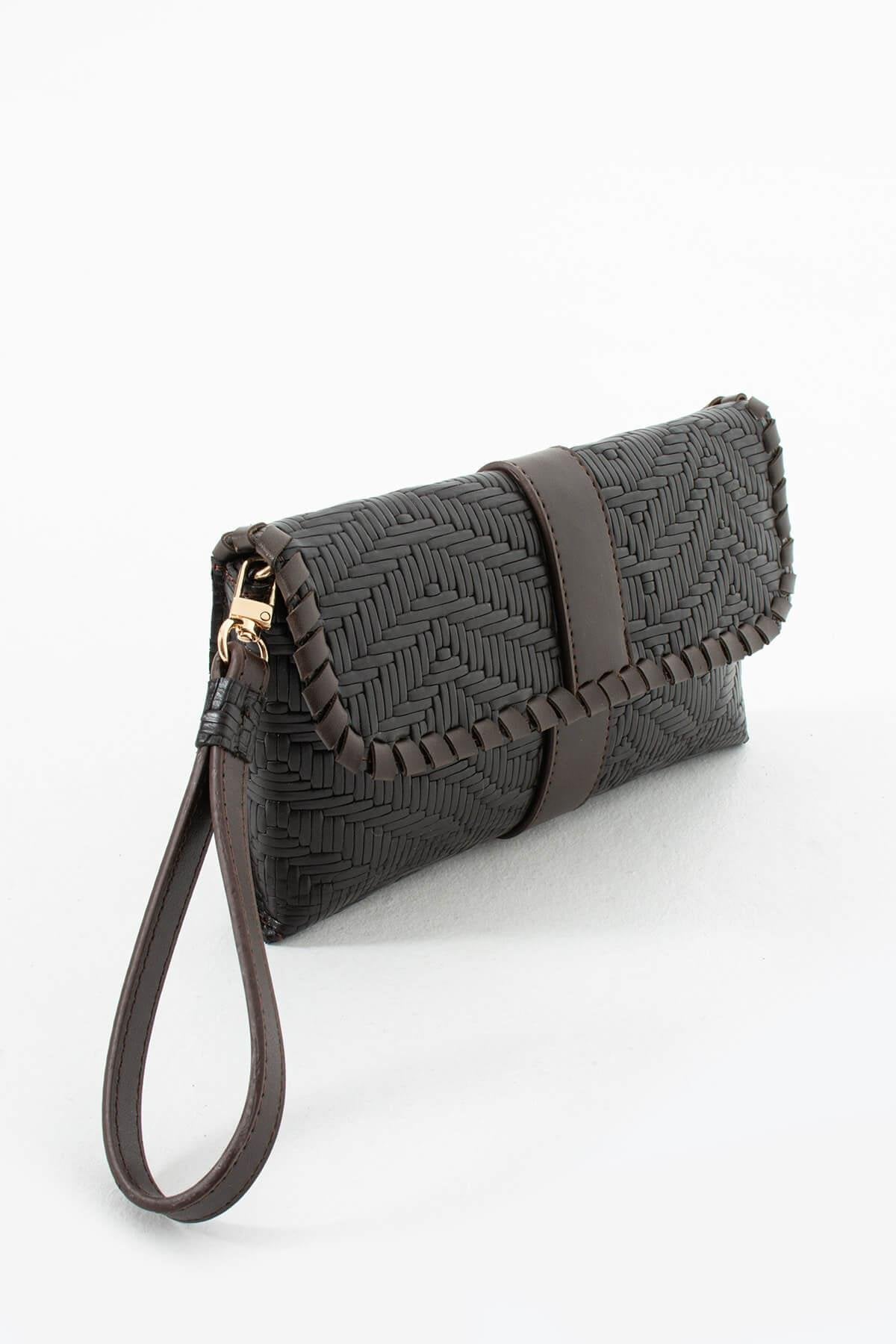 LUNARA-N Hakiki Süet Deri Kadın Portföy & Clutch Çanta