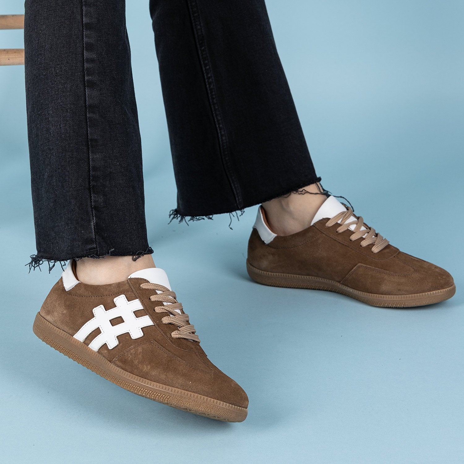 Maddo Kadın Hakiki Süet Deri Vizon Spor Ayakkabı