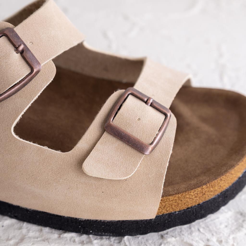 Marsiya Kadın Bej Süet Terlik