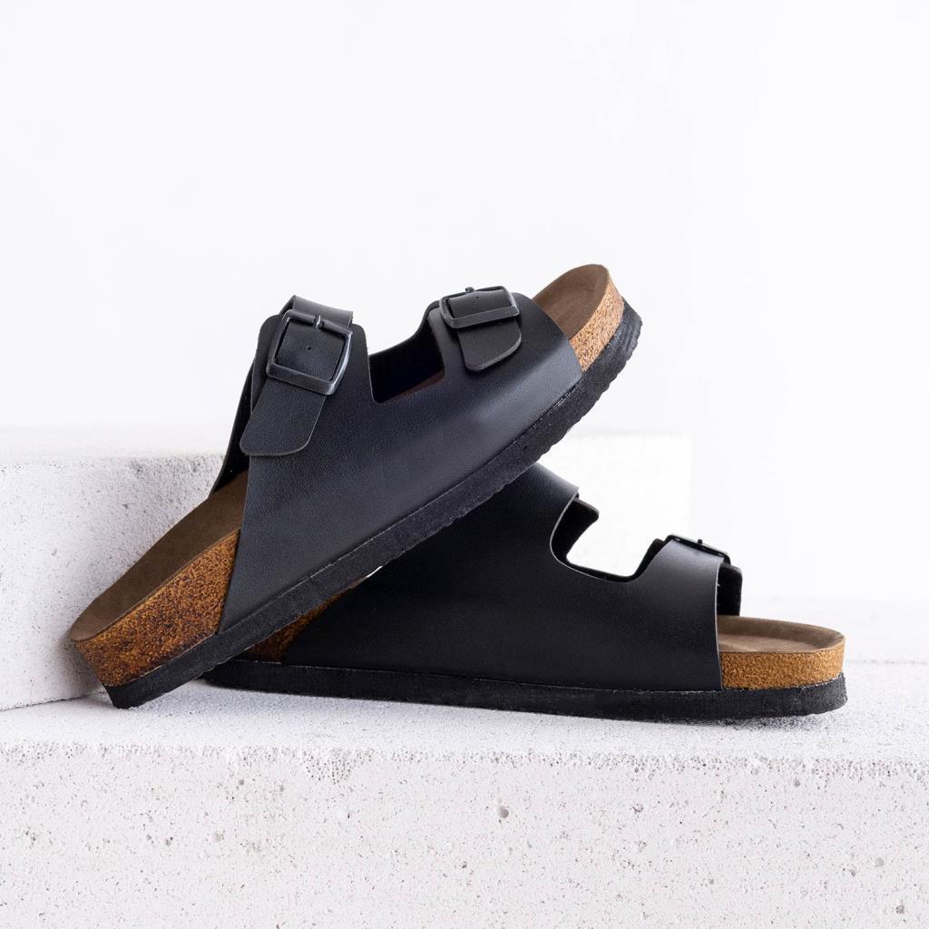 Marsiya Kadın Siyah Deri Terlik