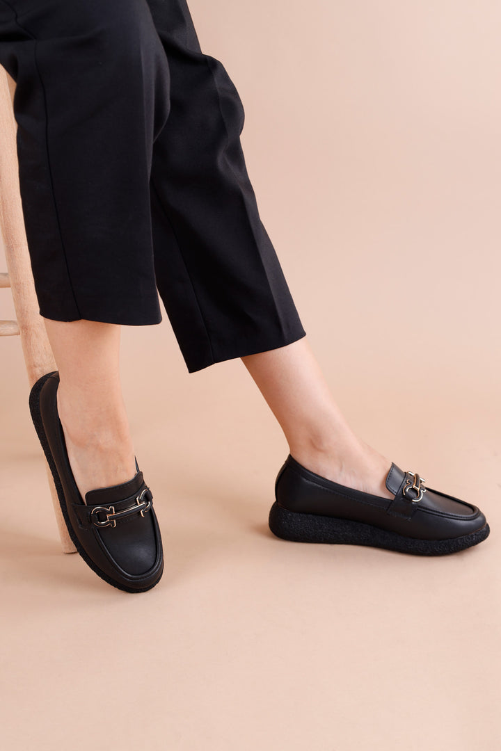 Matar Kadın Siyah Loafer Ayakkabı