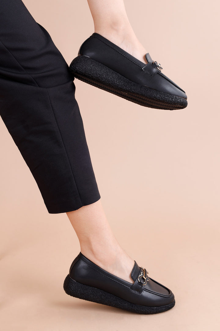 Matar Kadın Siyah Loafer Ayakkabı
