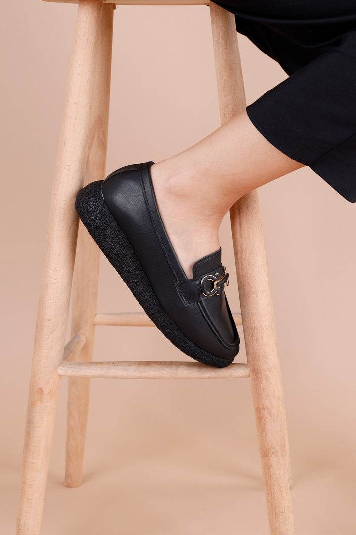 Matar Kadın Siyah Loafer Ayakkabı