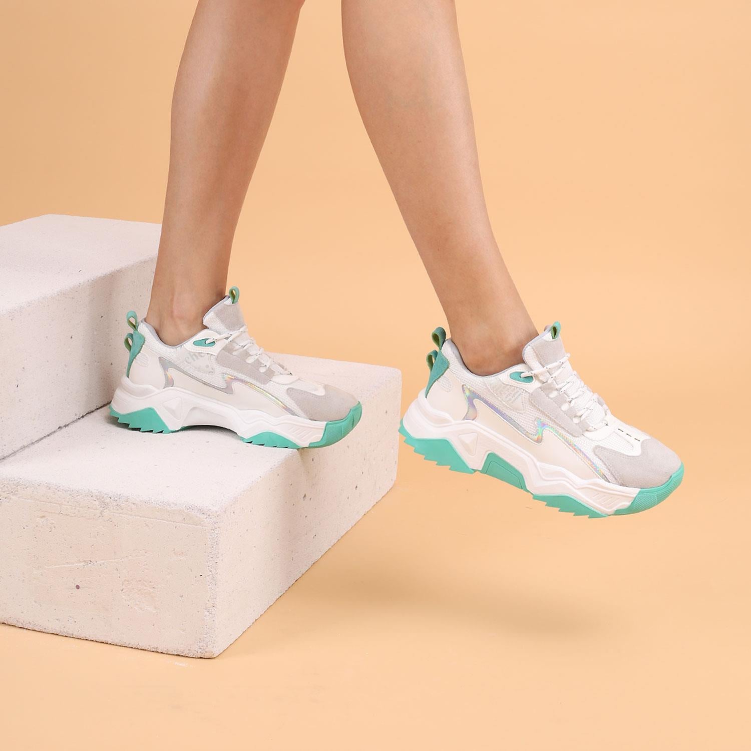 Metrum Kadın Beyaz-Yeşil Spor Ayakkabı